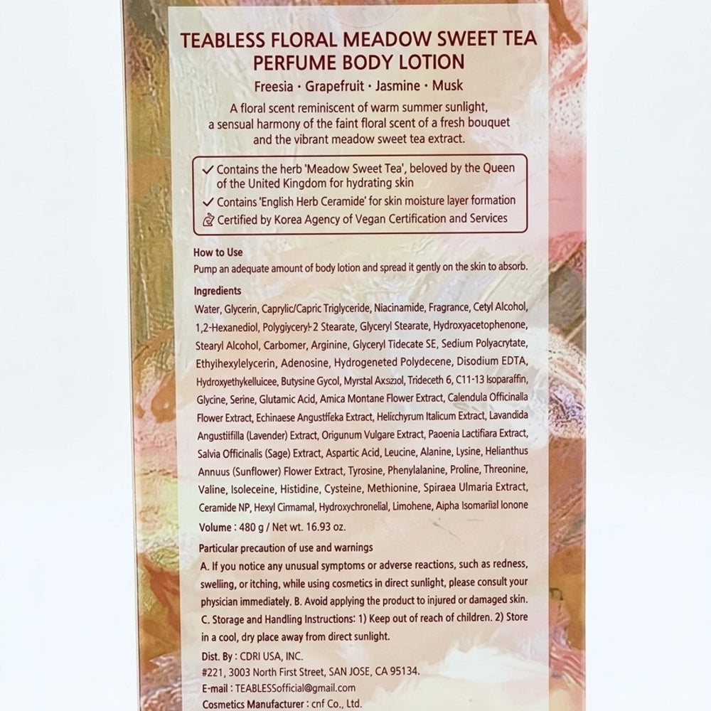 Floral Meadow Sweet Tea Body Lotion — Peach
