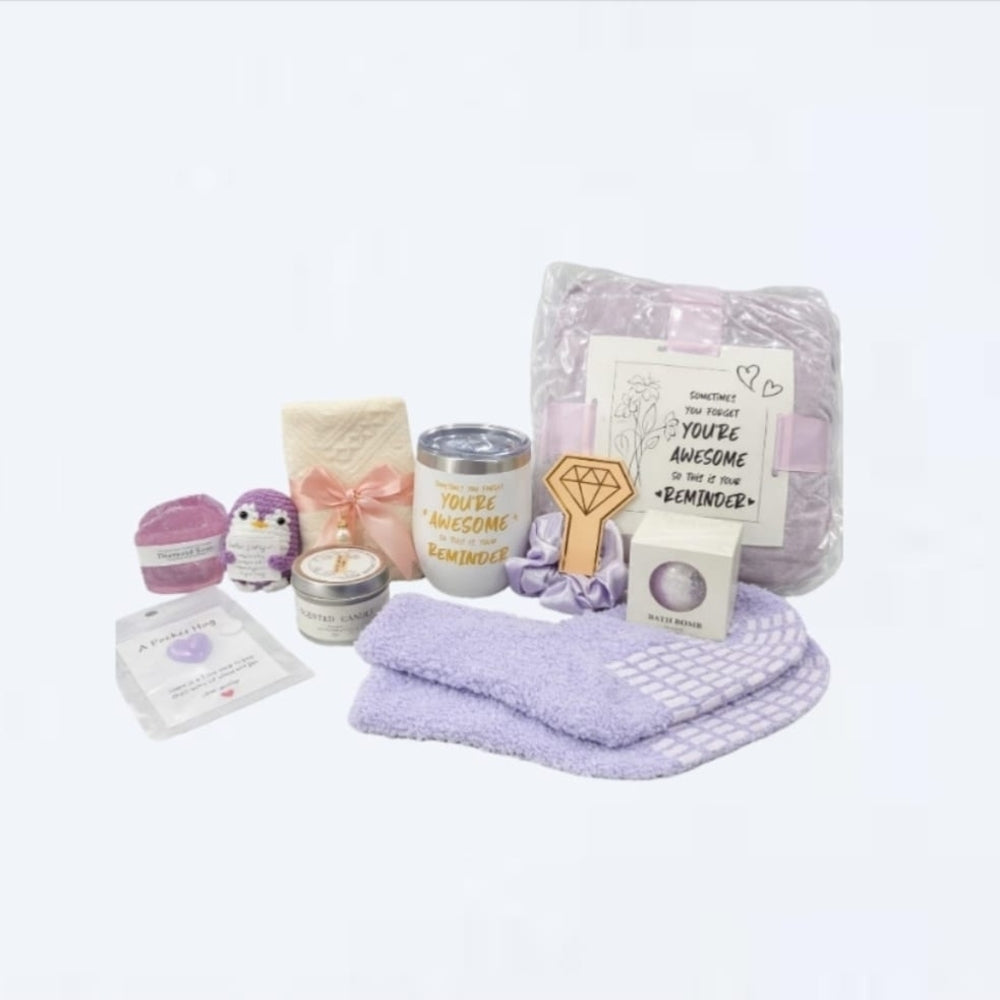 Lavender Self-Care Gift Set - Purple Spa Essentials