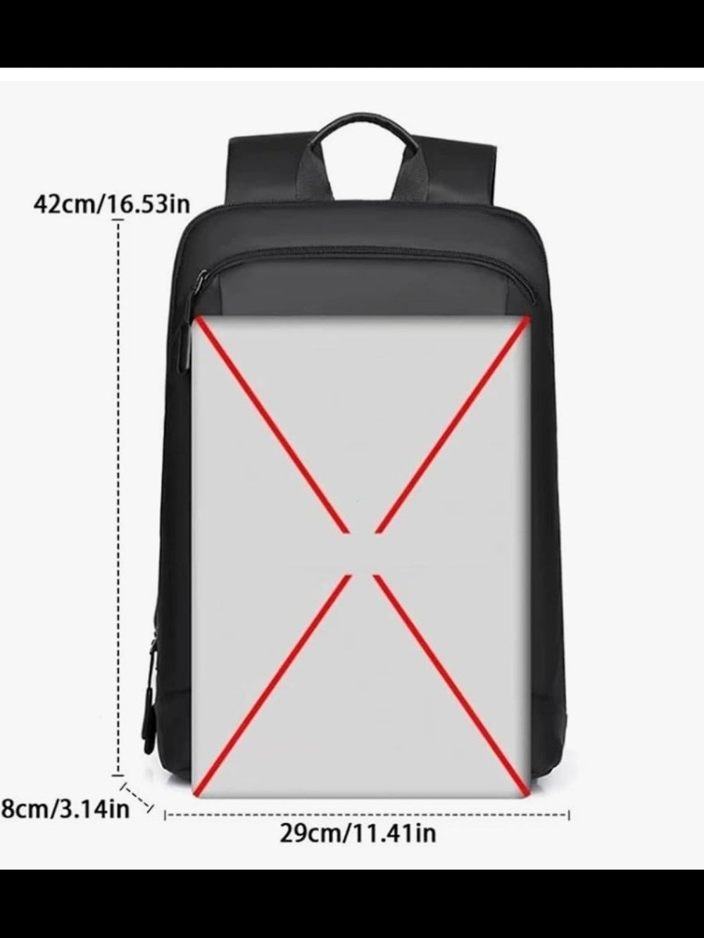 Men's Black Everyday Backpack - Sleek Urban Carry