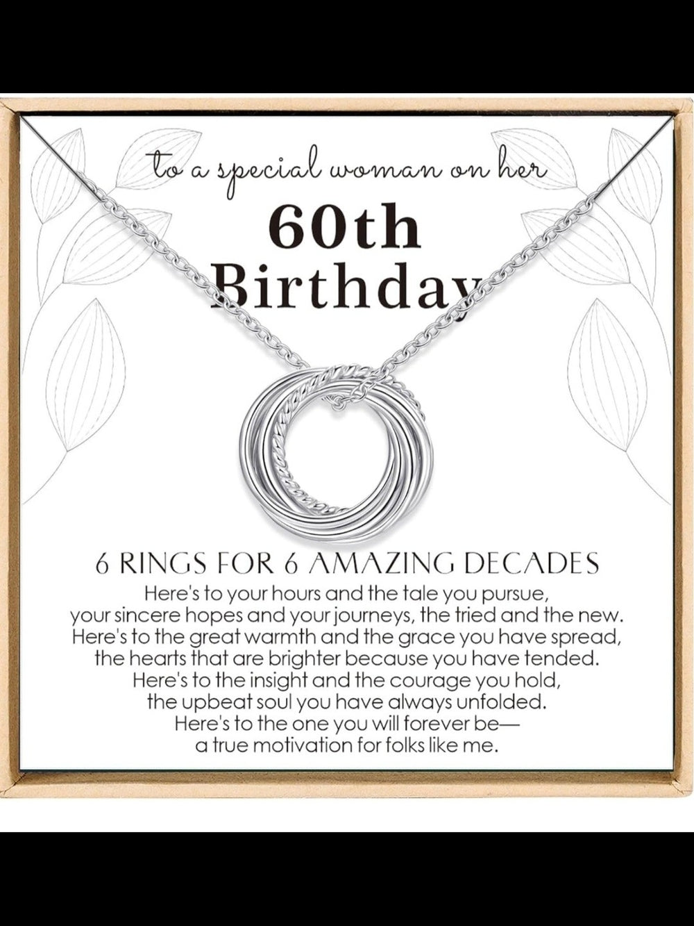Classic Multi-Ring Pendant Necklace - Silver