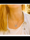 Classic Multi-Ring Pendant Necklace - Silver