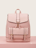 Blush Pink Pebbled Backpack - Stylish Everyday Women's Bag