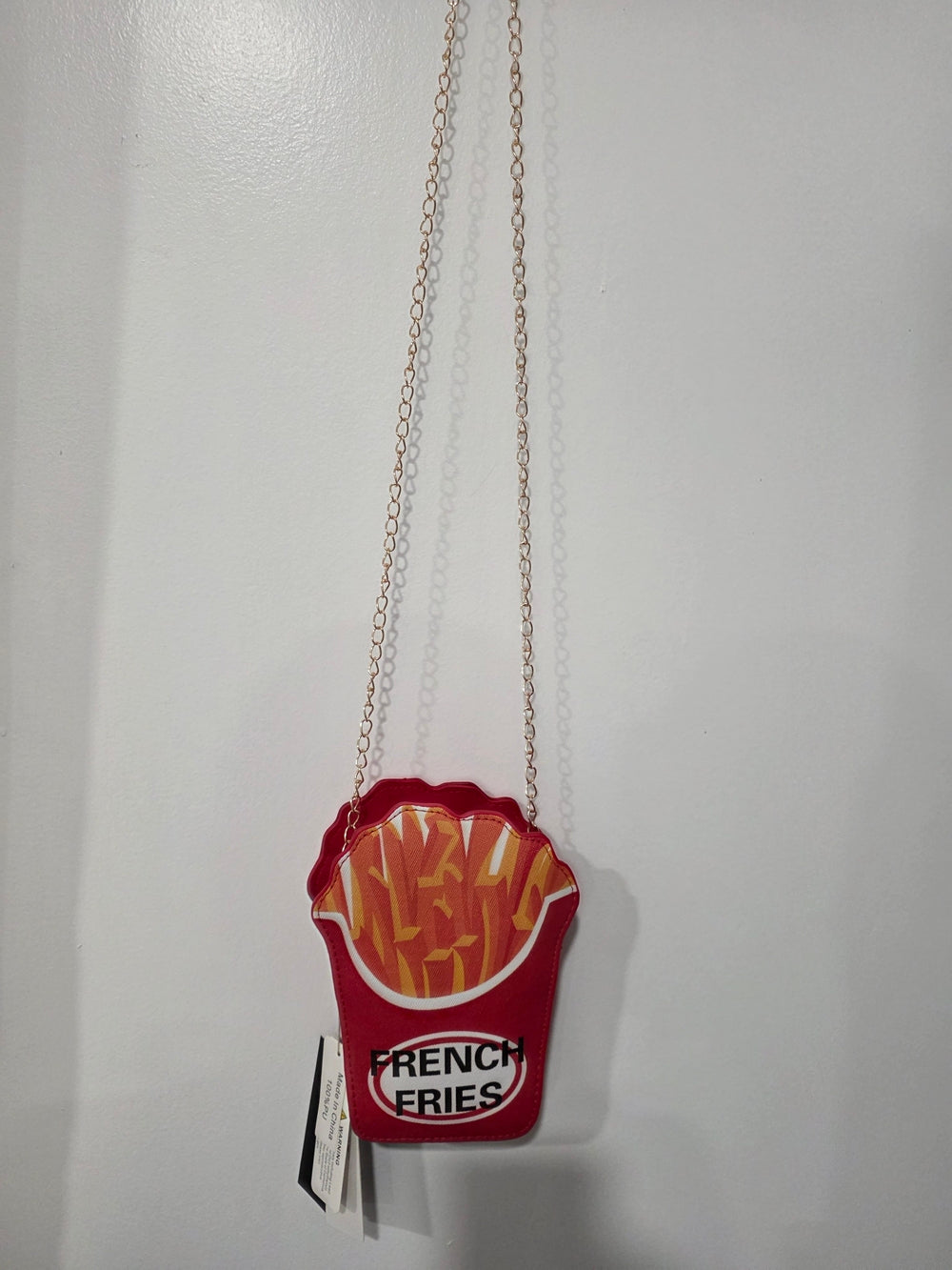 Novelty French Fries Crossbody Bag in Red & Yellow
