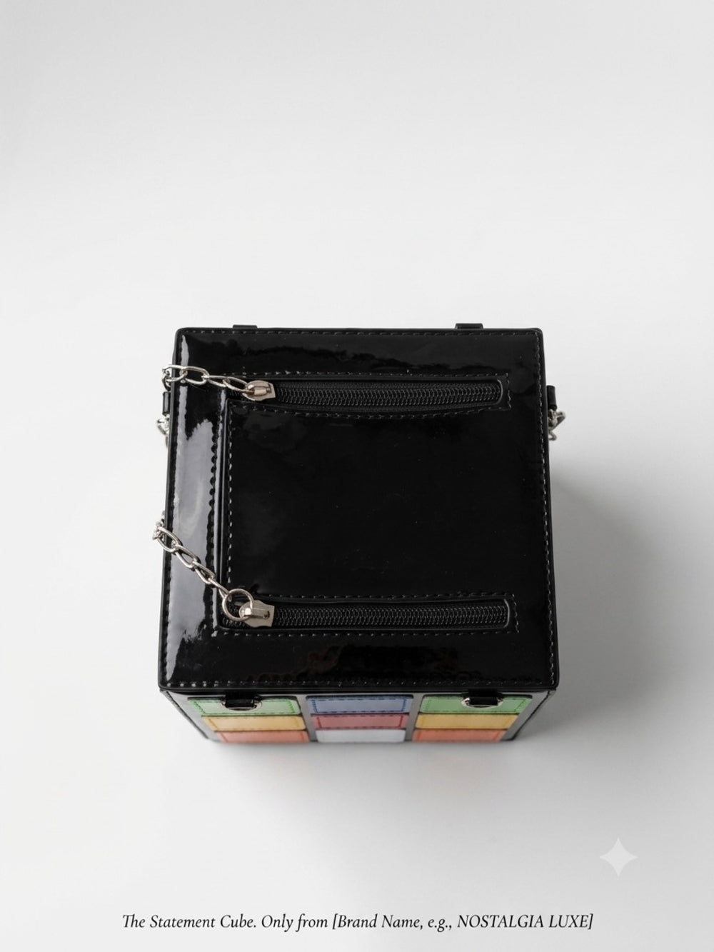 Colorblock Cube Crossbody Bag - Multicolor
