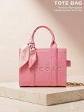 Pebble Leather Mini Tote Bag - Pink