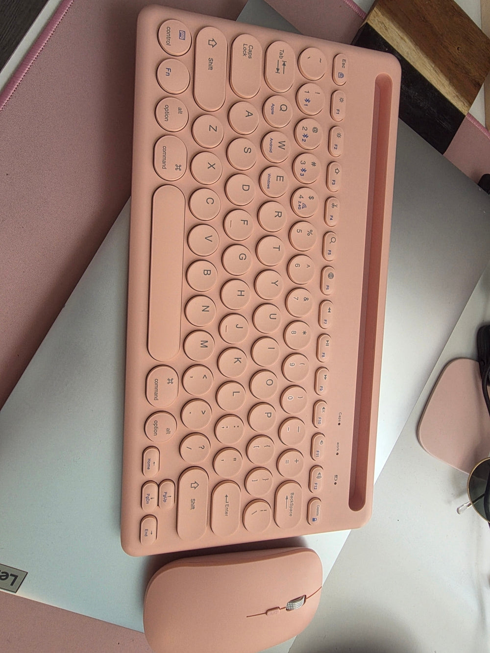 Pink Tablet Keyboard - Compatible Wireless Bluetooth Keyboard
