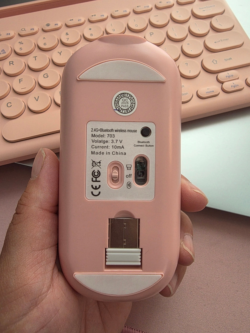 Pink Tablet Keyboard - Compatible Wireless Bluetooth Keyboard