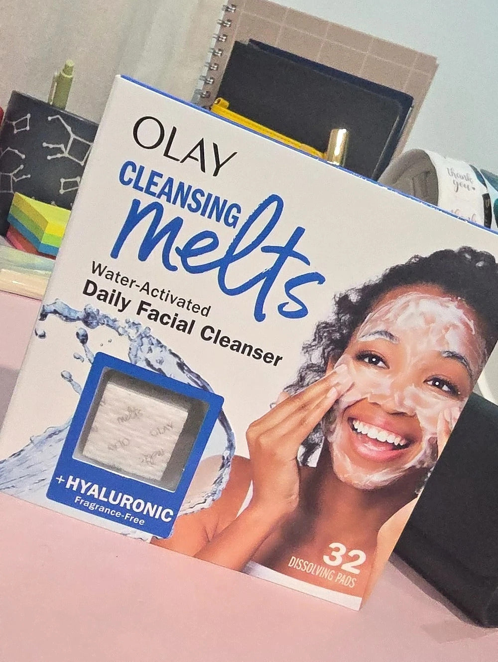 Olay Cleansing Melts Water-Activated Daily Facial Cleanser Hyaluronic Acid